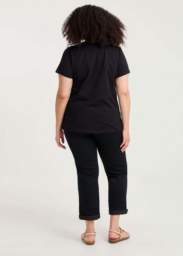 Shop Plus Size Snoopy Embroidered T-shirt, Black | Taking Shape NZ