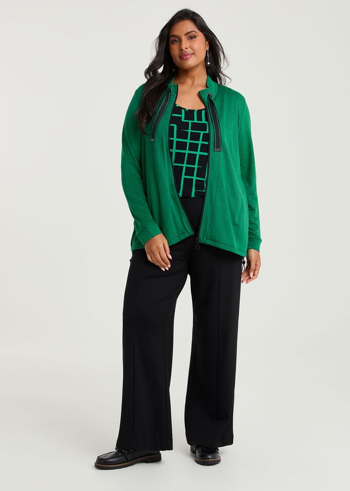 Natural Lexi Ponte Jacket, , hi-res