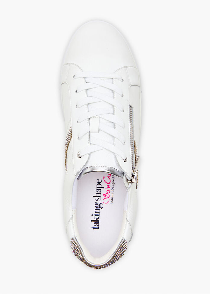 Orthotic Bling Side Zip Sneaker, , hi-res
