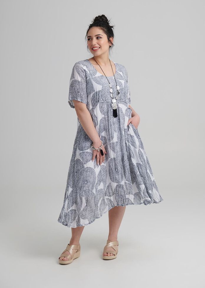 Abstract Circles Dress, , hi-res