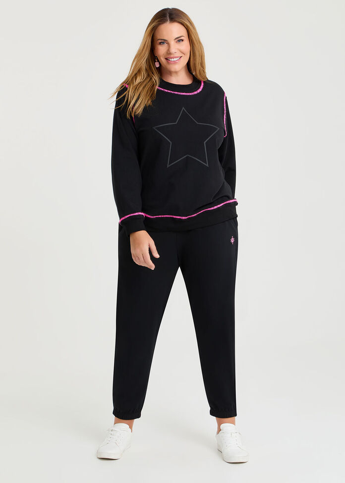 Cotton Stitch Star Sweatshirt, , hi-res