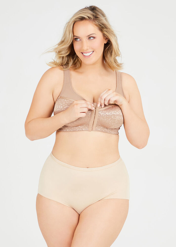 Wirefree Front Opening Bra Sizes 20-24, , hi-res