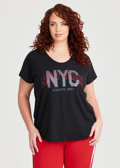 Plus Size Cotton New York Active T-shirt