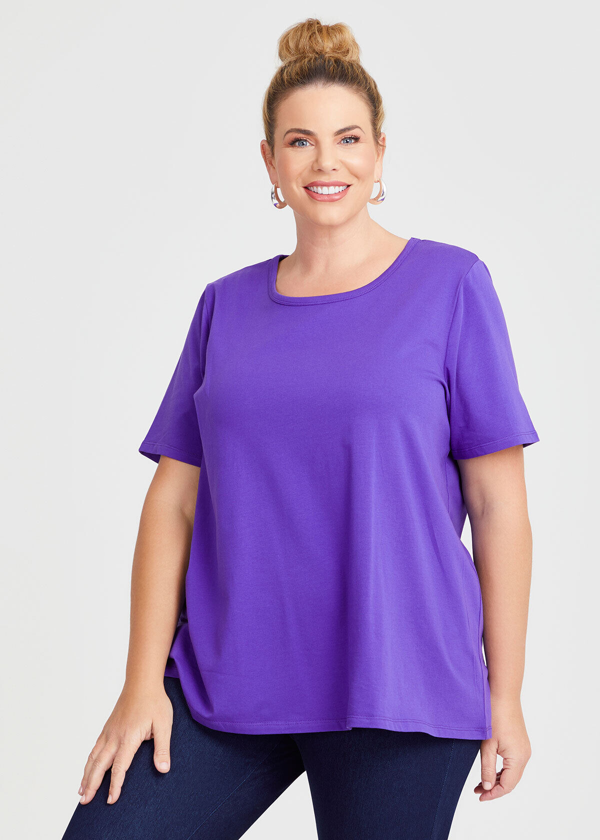 Purple plus size top new arrivals
