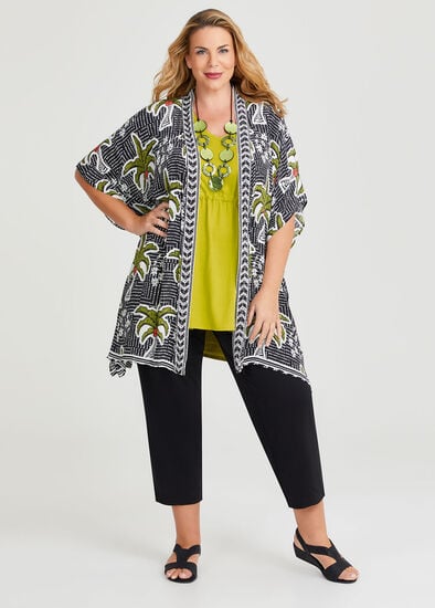 Plus Size Natural Oasis Kimono