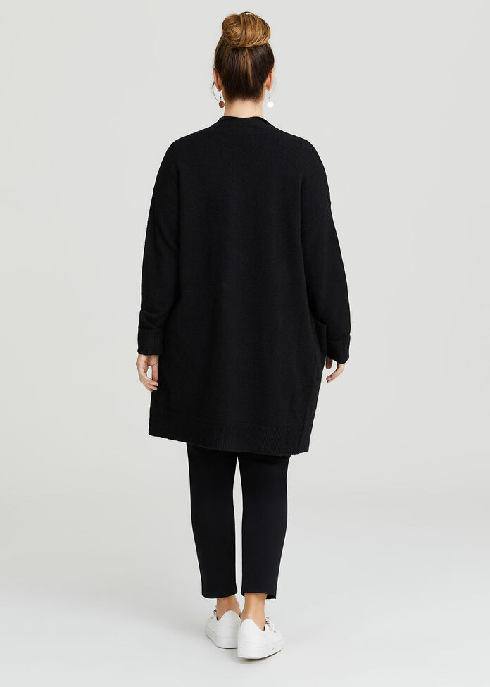 Shop Plus Size Lofty Longline Cardigan in Black | Taking Shape AU