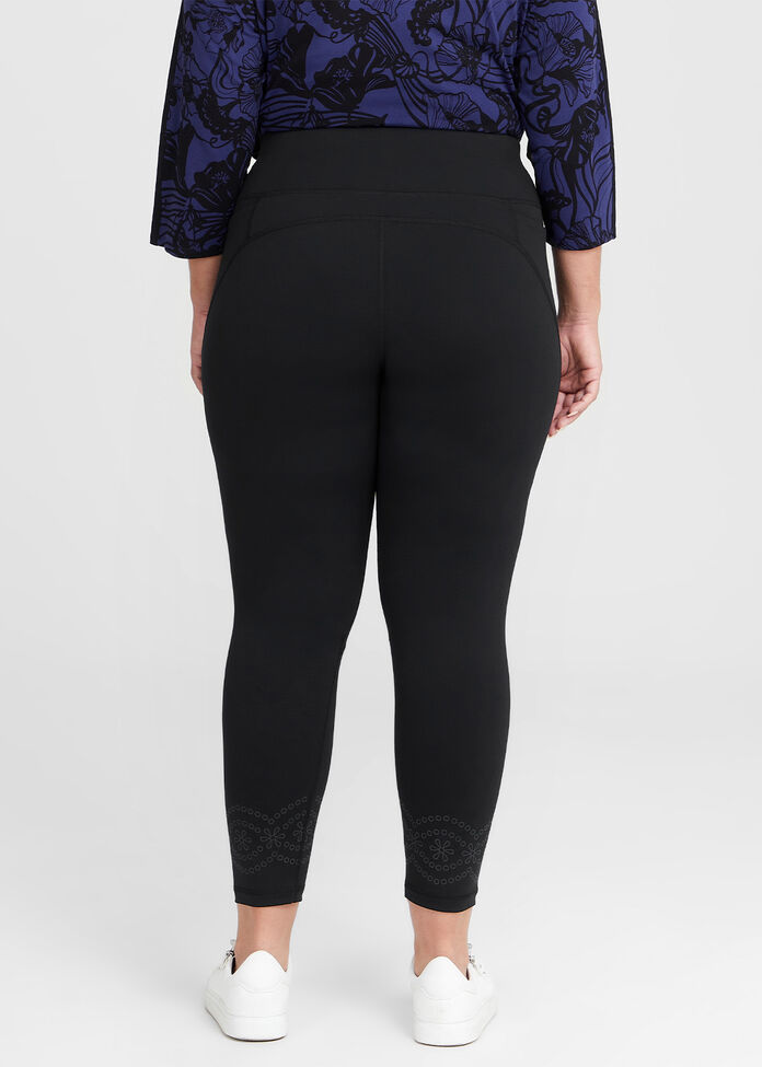 Shop Plus Size Active Lace Print Legging in Black | Taking Shape AU
