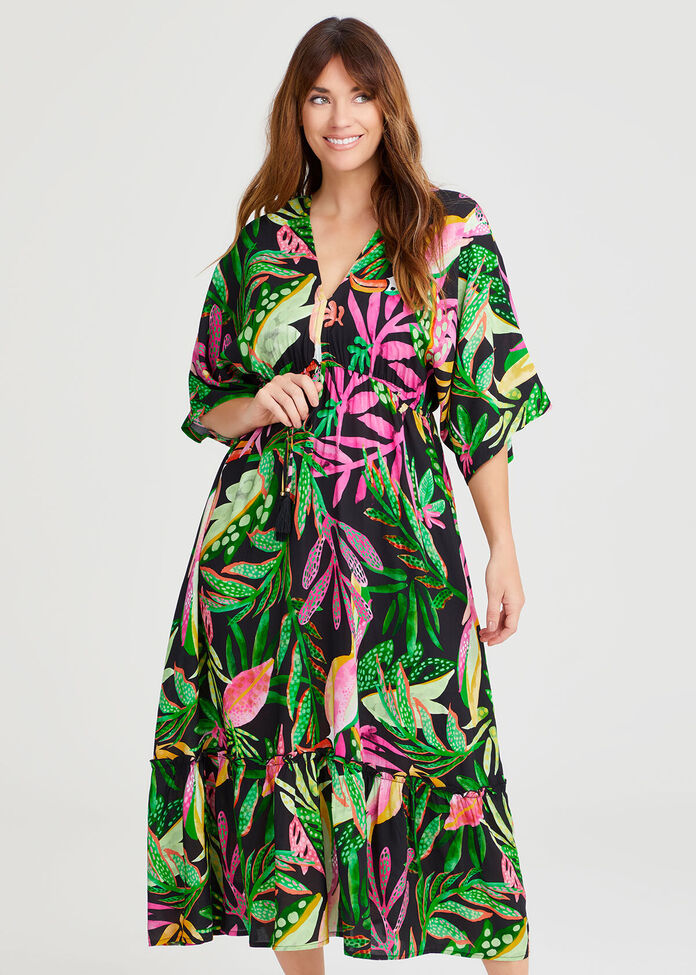 Natural Tropicana Maxi Dress, , hi-res