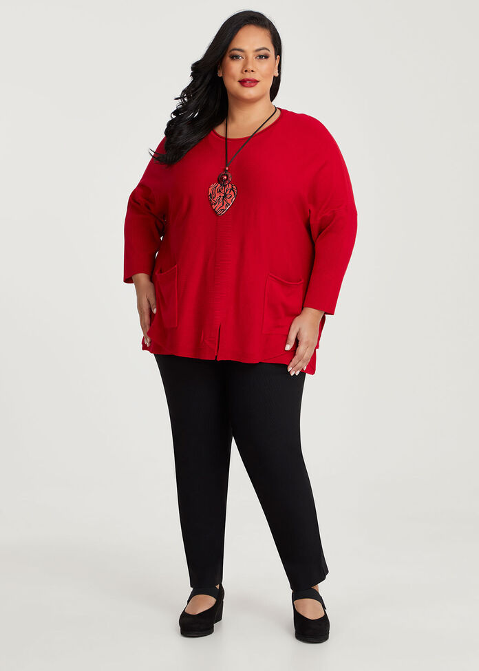 Pocket Batwing Natural Knit Jumper, , hi-res