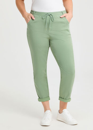 Plus Size Lyocell Blend Washed Chino