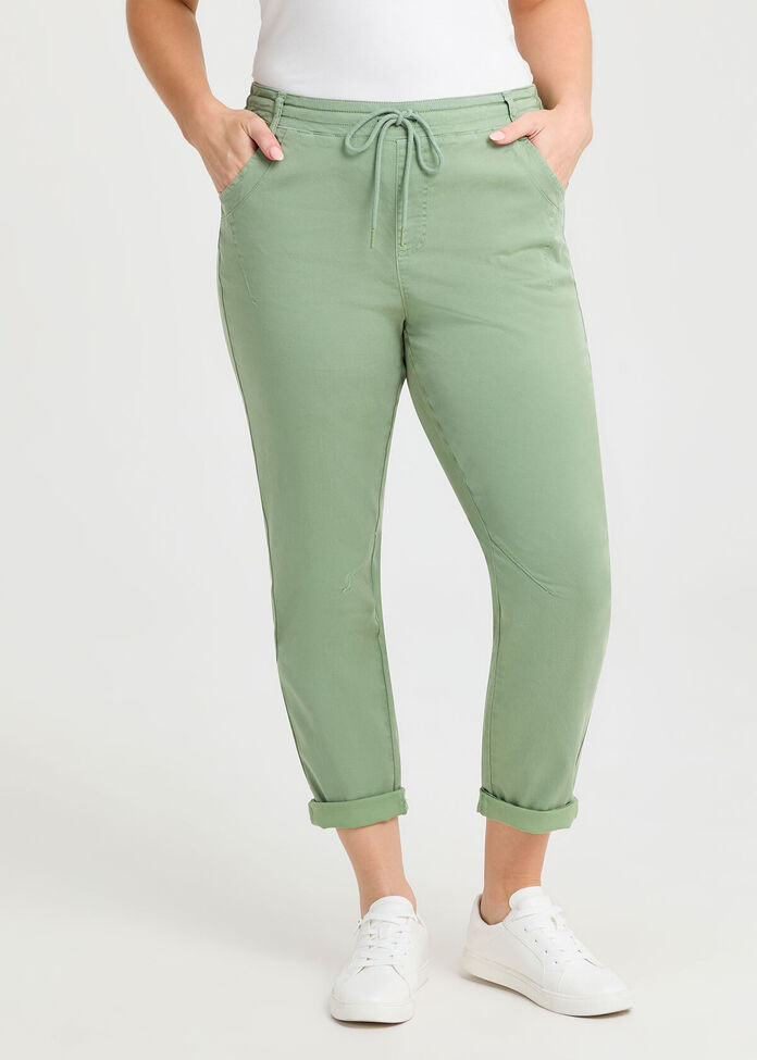 Lyocell Blend Washed Chino, , hi-res