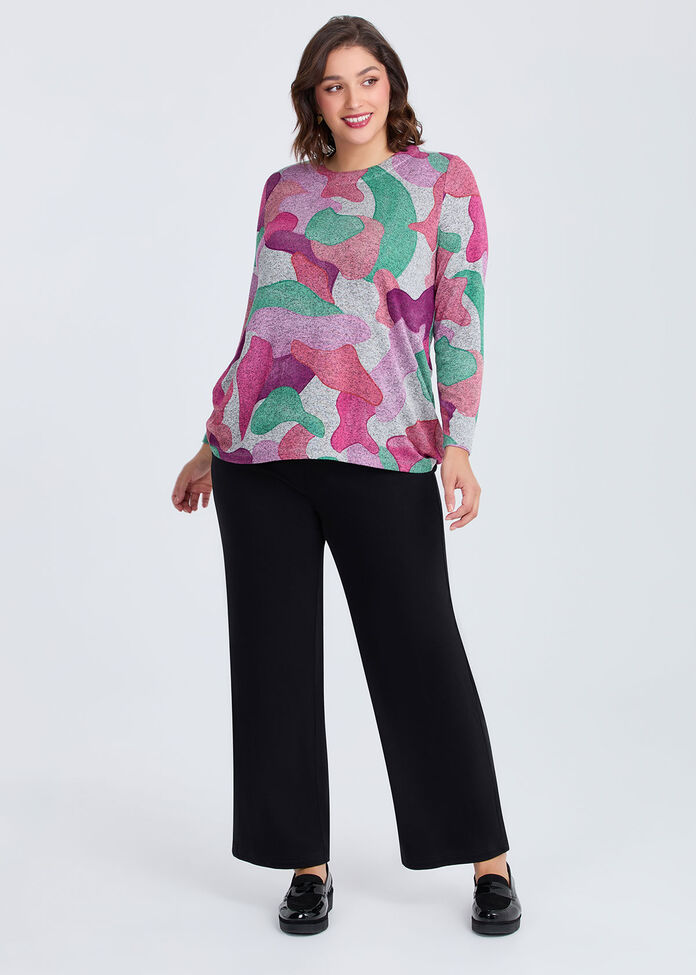 Bamboo Mosaic Abstract Cosy Top, , hi-res