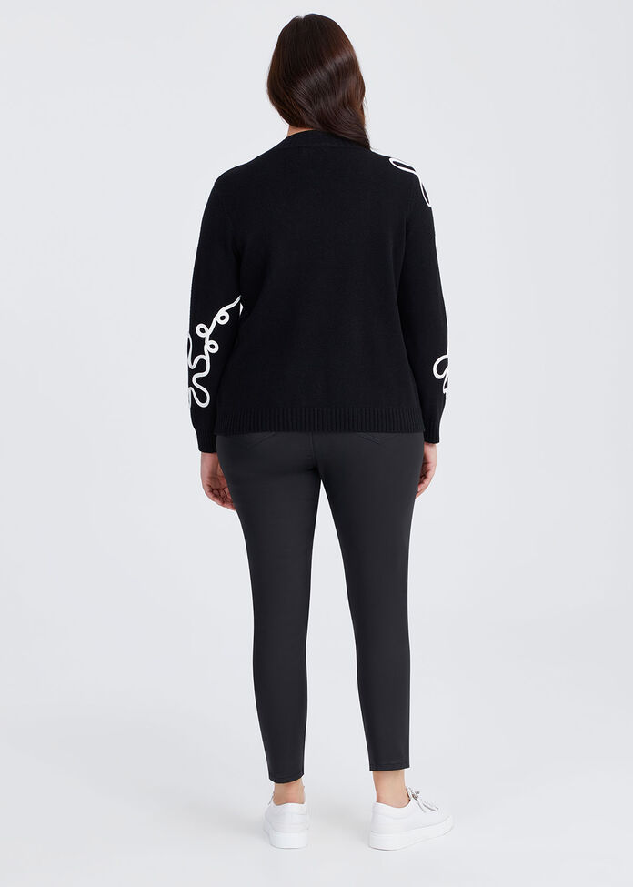 Shop Plus Size Linear Applique Jumper, Black | Taking Shape NZ