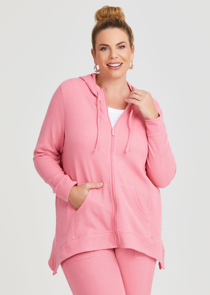 Waffle Hooded Jacket, , hi-res