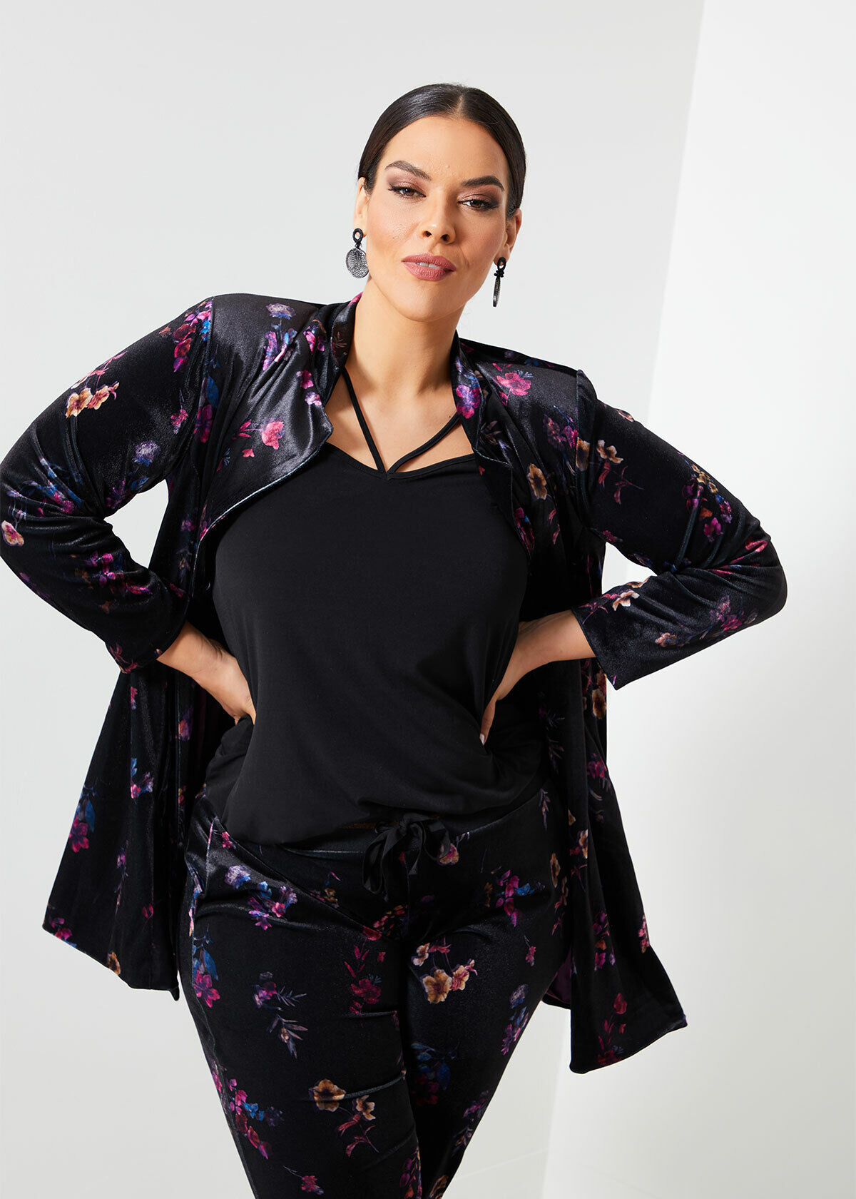 Plus size velvet shrug cheap