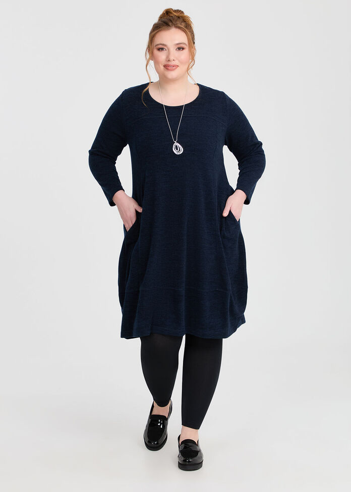 Long Sleeve Snug Dress, , hi-res