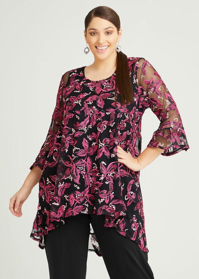 Wild Rose Embroidered Tunic, , hi-res