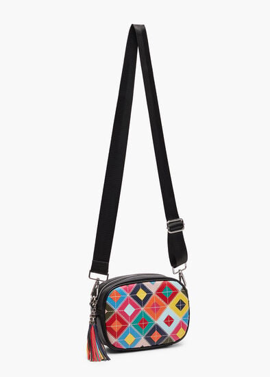 Plus Size Patchwork Crossbody Bag