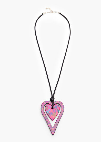 Plus Size Printed Hearts Necklace