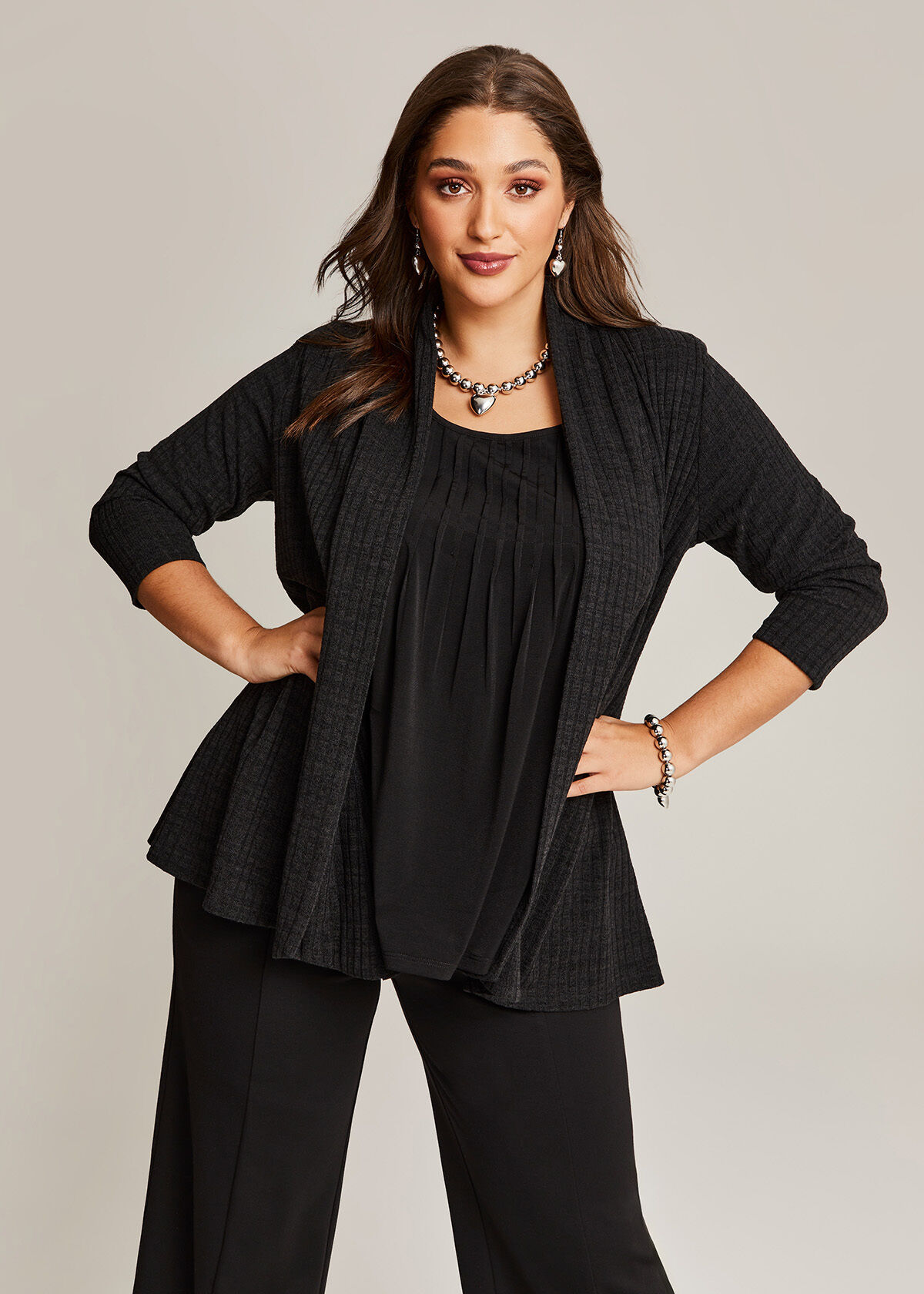 Black swing cardigan new arrivals