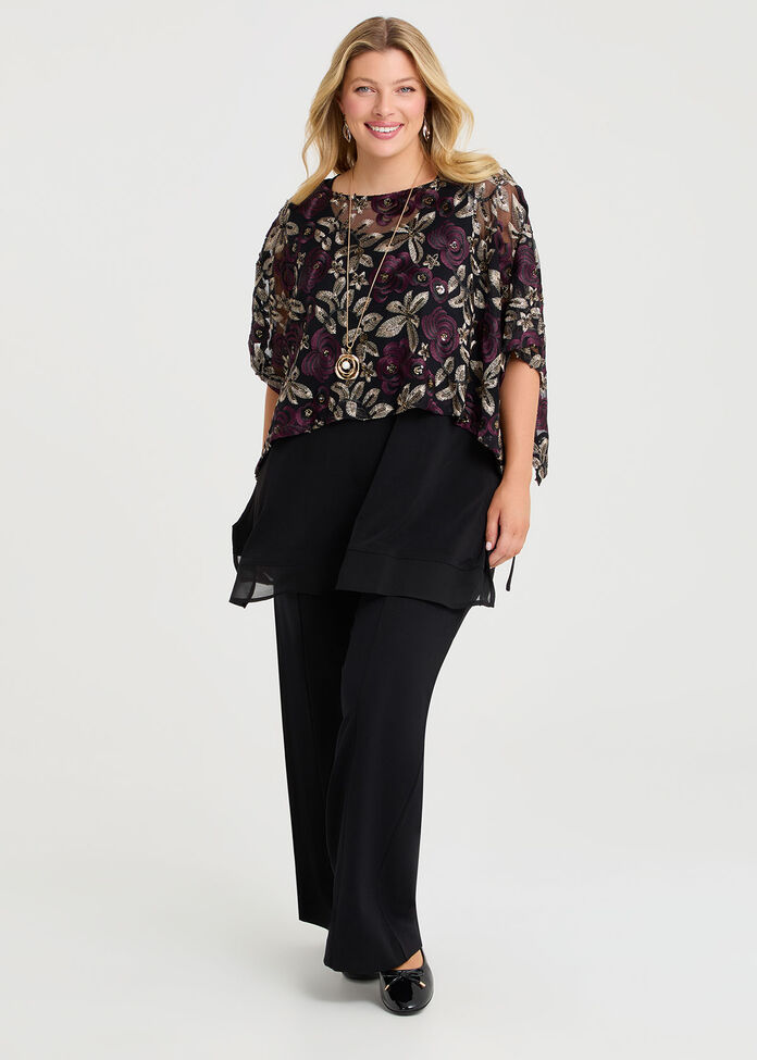 Mesh Embroidery Decadence Overtop, , hi-res