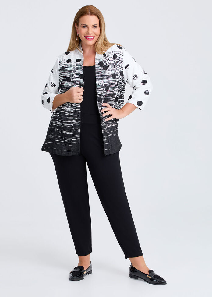 Spot Ombre Jacket, BLACK/WHITE PRINT, hi-res