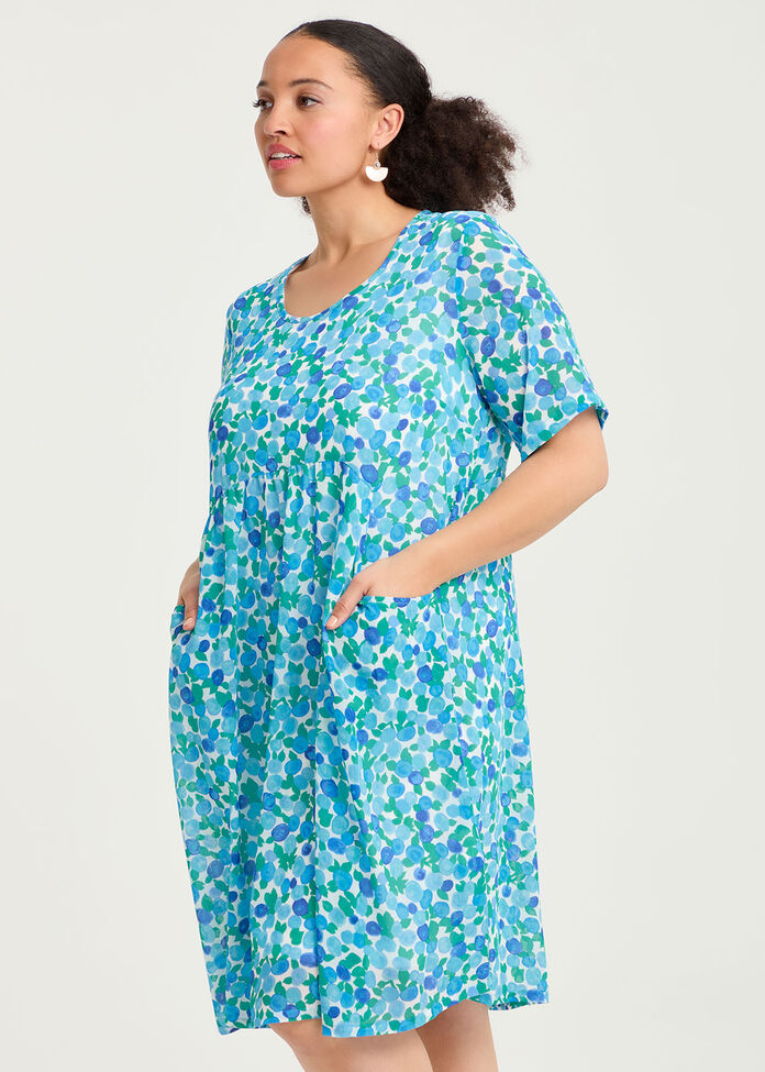 Crushed Empire Line Dress, , hi-res