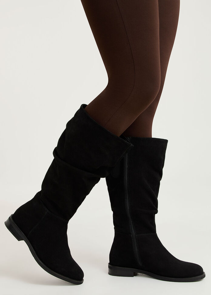 Suede Leather Knee Boot, , hi-res
