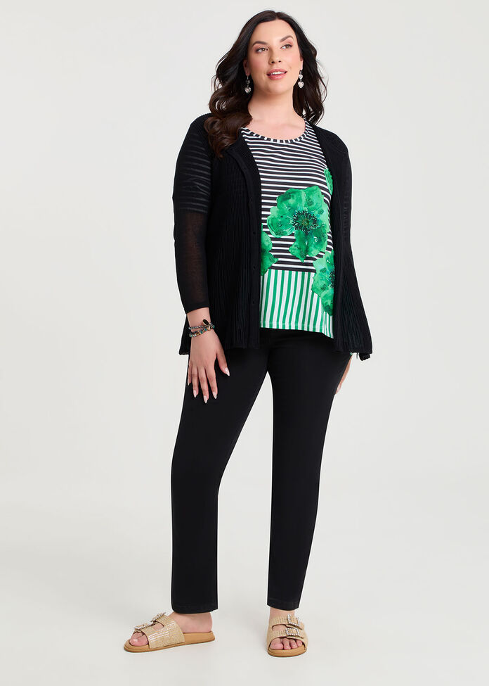 Plisse Knit Natural Cardigan, , hi-res