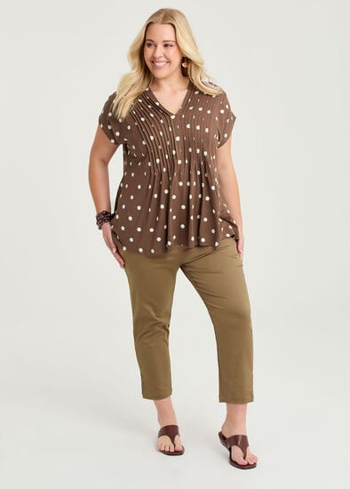 Plus Size Petite Medina Slim Leg Natural Pant