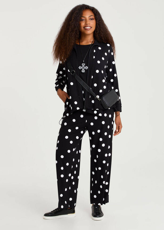 Natural Polka Dot Pant, , hi-res