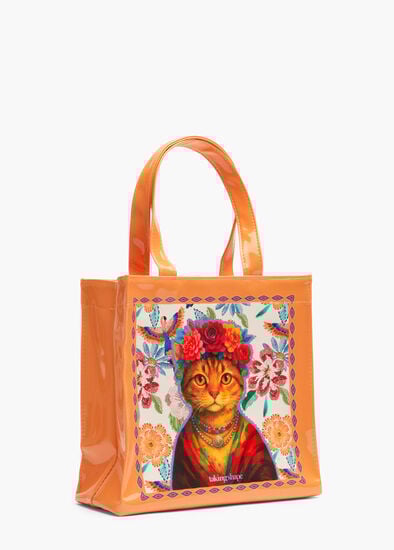 Flower Cat Patent Bag
