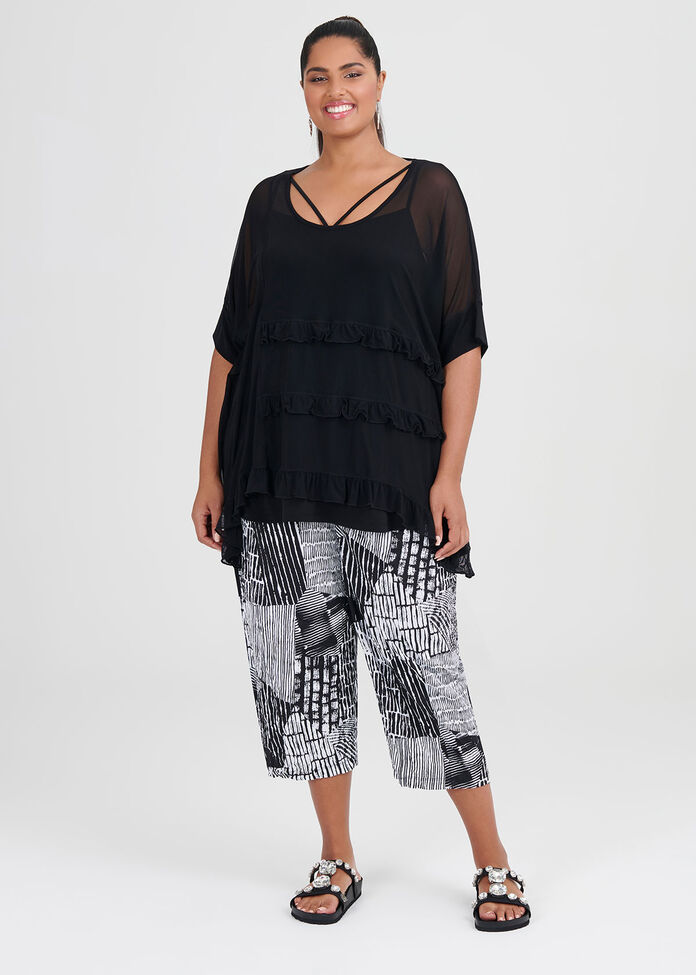 Mesh Frilly Days Overtop, , hi-res