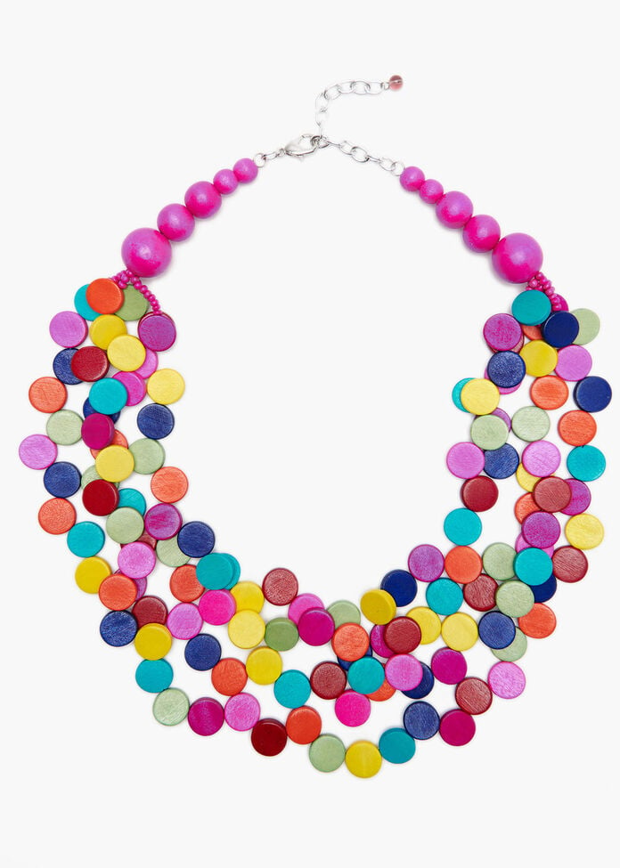 Brightly Beaded Necklace, , hi-res