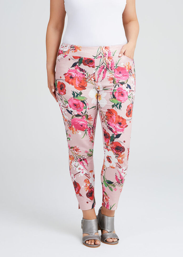Shop Plus Size Pretty In Pink Linen Pant in Print | Taking Shape AU