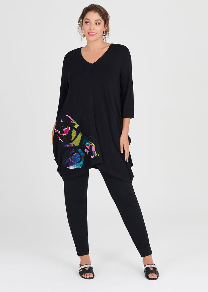 Applique Natural Tunic, , hi-res