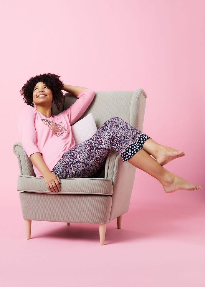 Bamboo Paisley Pj Pant, , hi-res