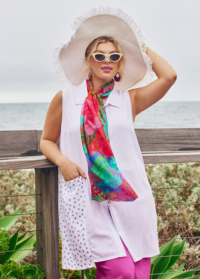 Plus Size Natural Martha Spot Shirt