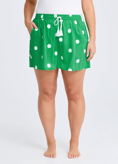 Plus Size Cotton Spot Beach Short