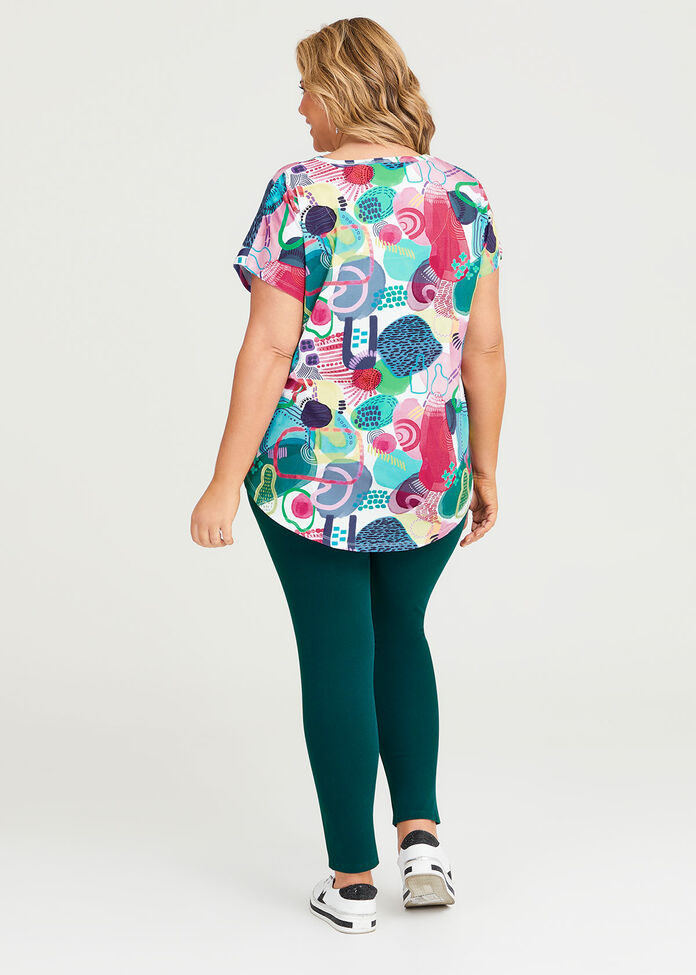 Shop Plus Size Cotton Abstract Print Top, Multi | Taking Shape AU