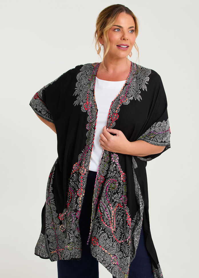 Bohemian Embroidered Cape, , hi-res