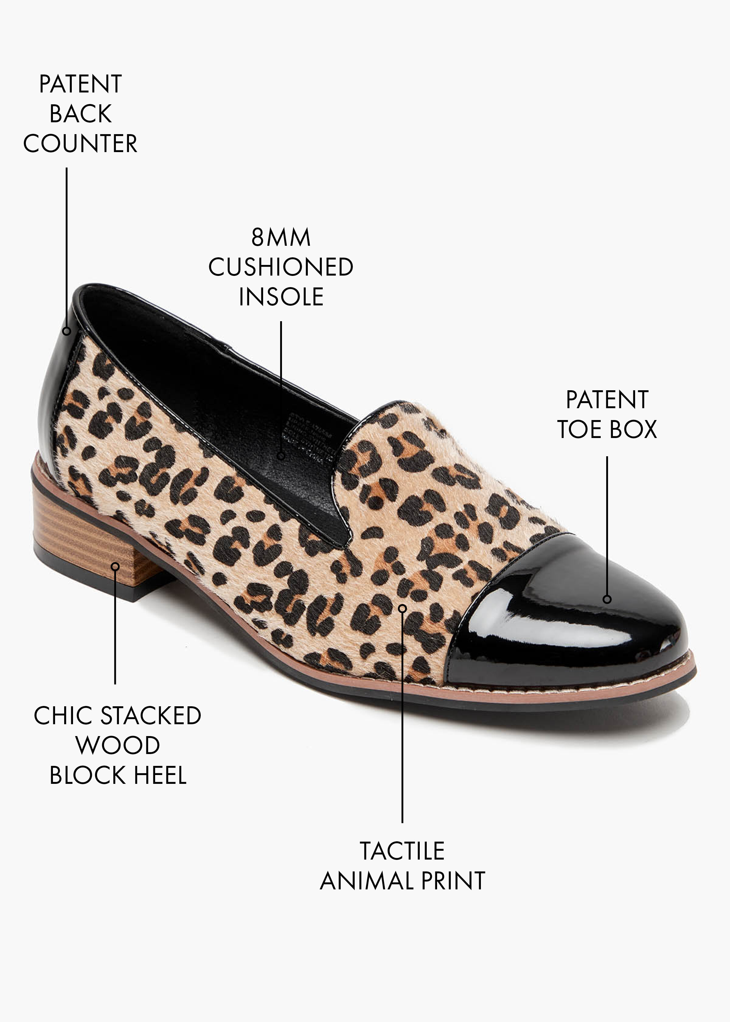 Printed loafer shoes shop