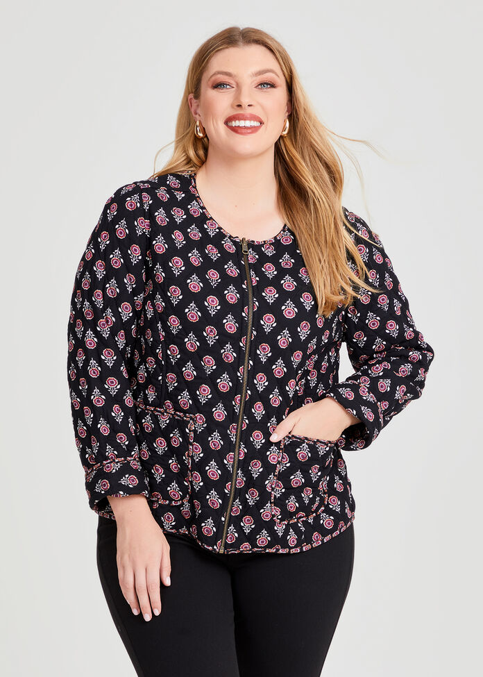 Shop Plus Size Natural Reversible Jacket, Multi | Taking Shape AU