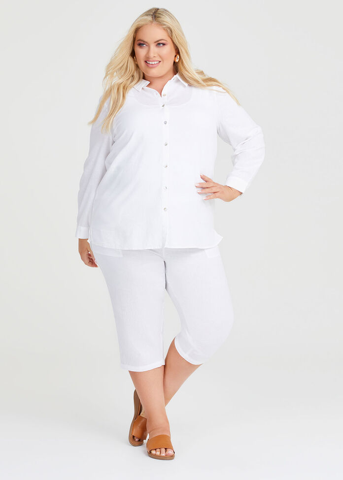 Cotton Linen Essential Shirt, , hi-res