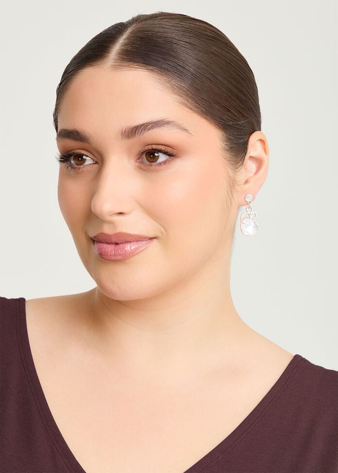 Silver Swirl Earrings, , hi-res