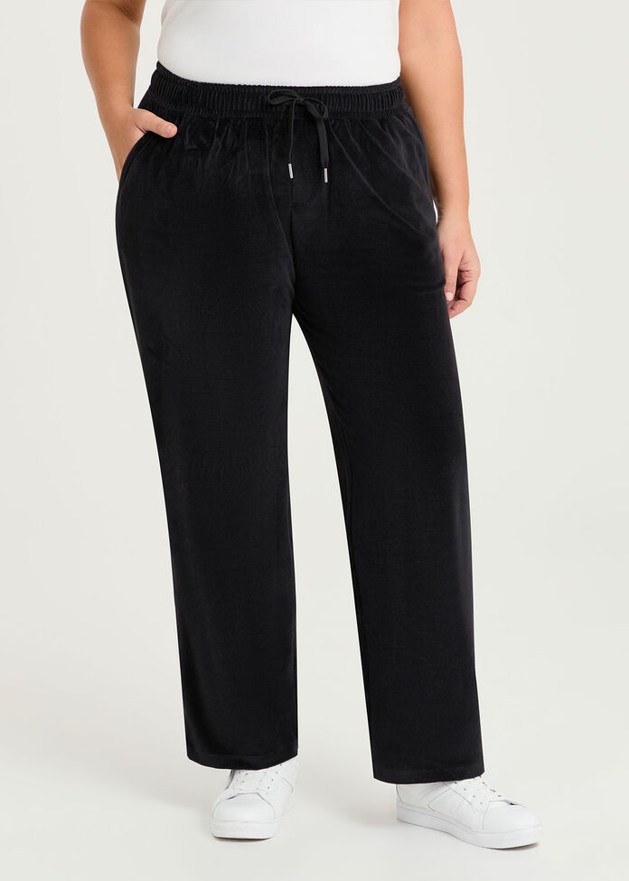 Velour Straight Leg Pant, , hi-res