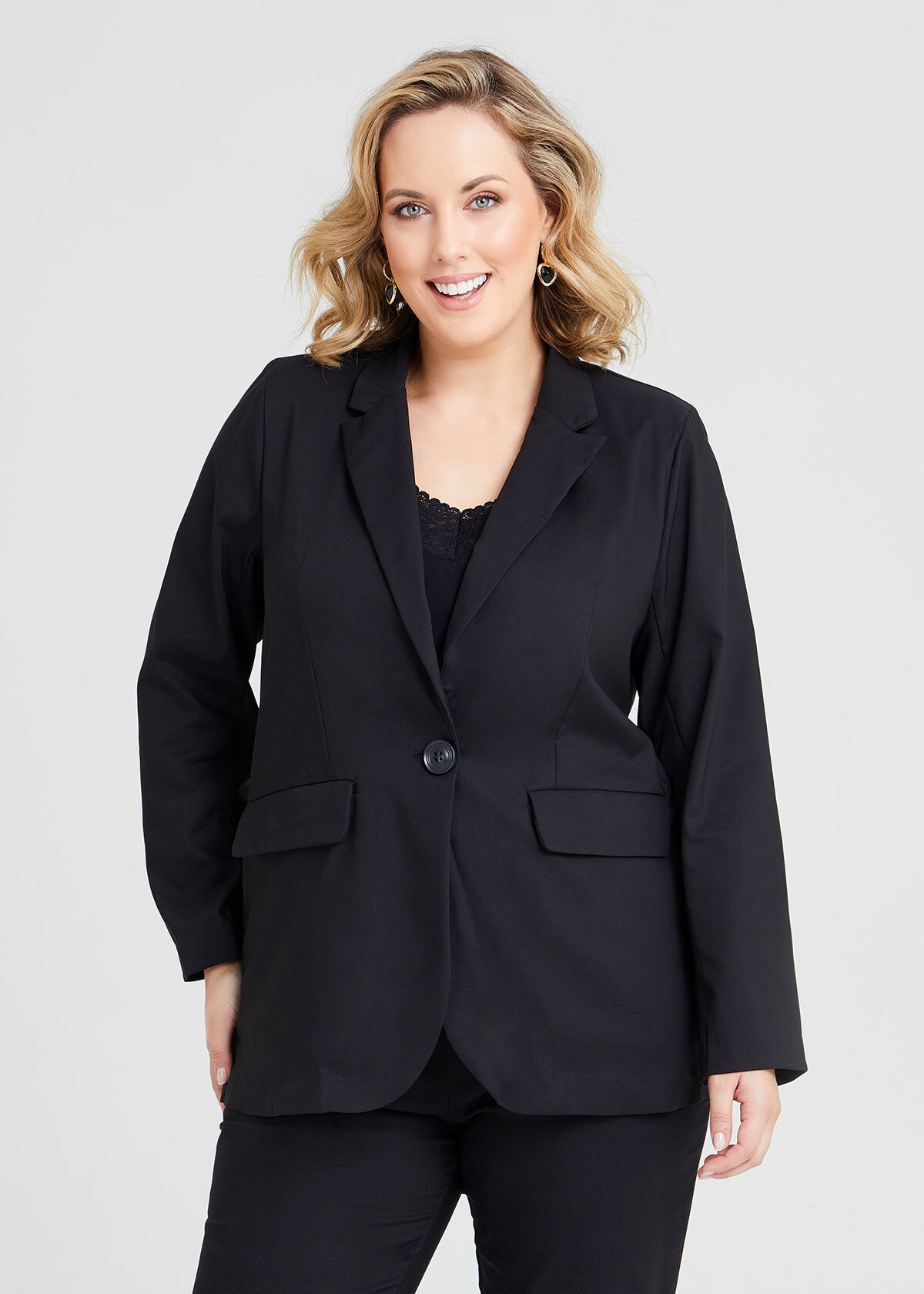 Plus black blazer sales
