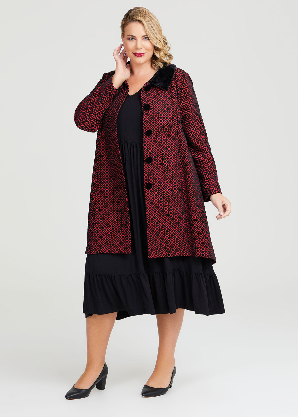 Women's plus 2025 size dress coat