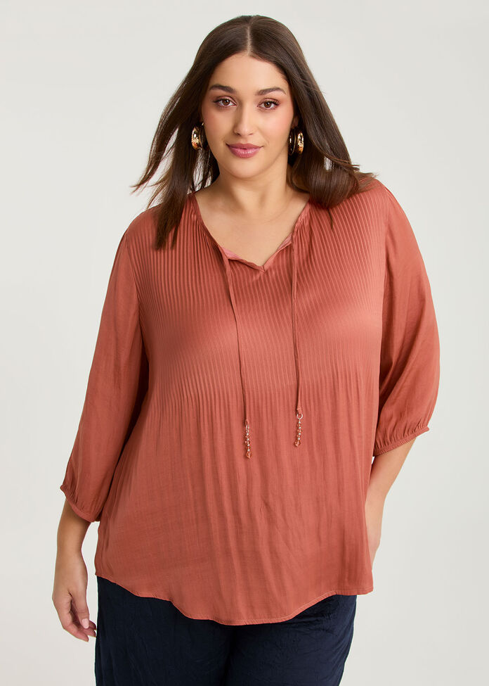 Luxe Weave Plisse Top, , hi-res