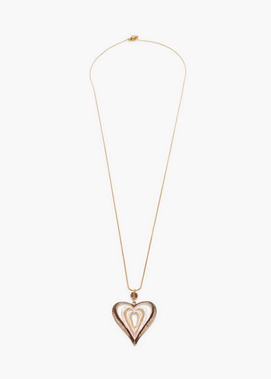 Layered Enamel Heart Necklace